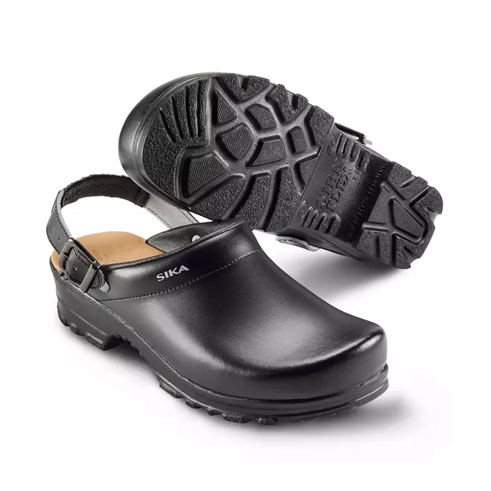 Sika Flex LBS clogs with heel strap OB, Black, large image number 0