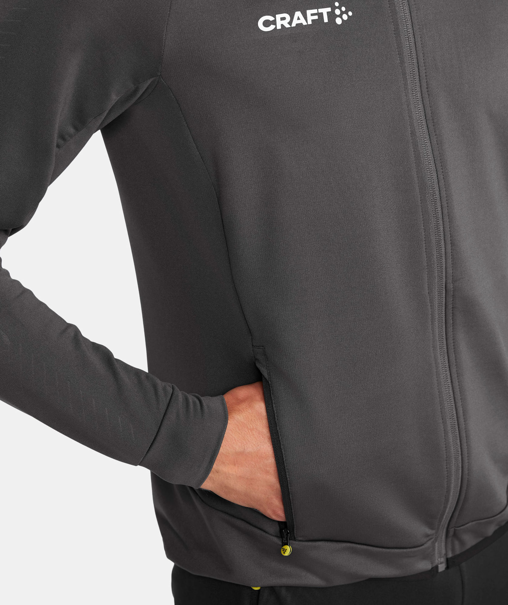 Craft Extend h&aelig;ttetr&oslash;je med lynl&aring;s, Asphalt, large image number 4