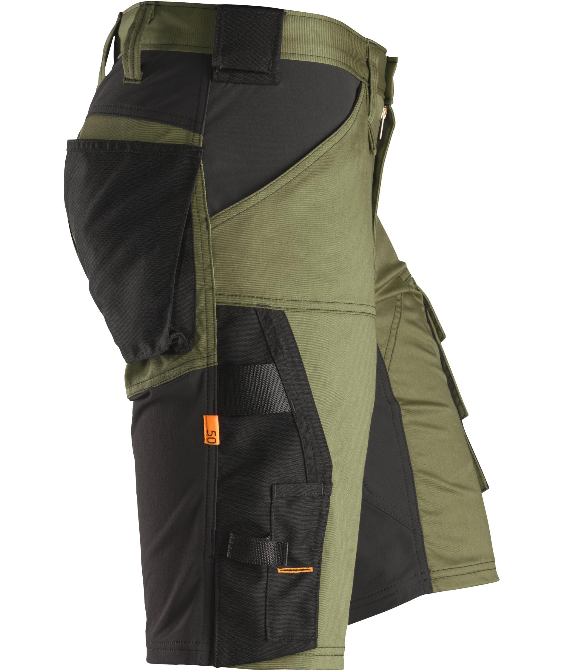Snickers AllroundWork arbejdsshorts 6143, Khaki Green/Black, large image number 2