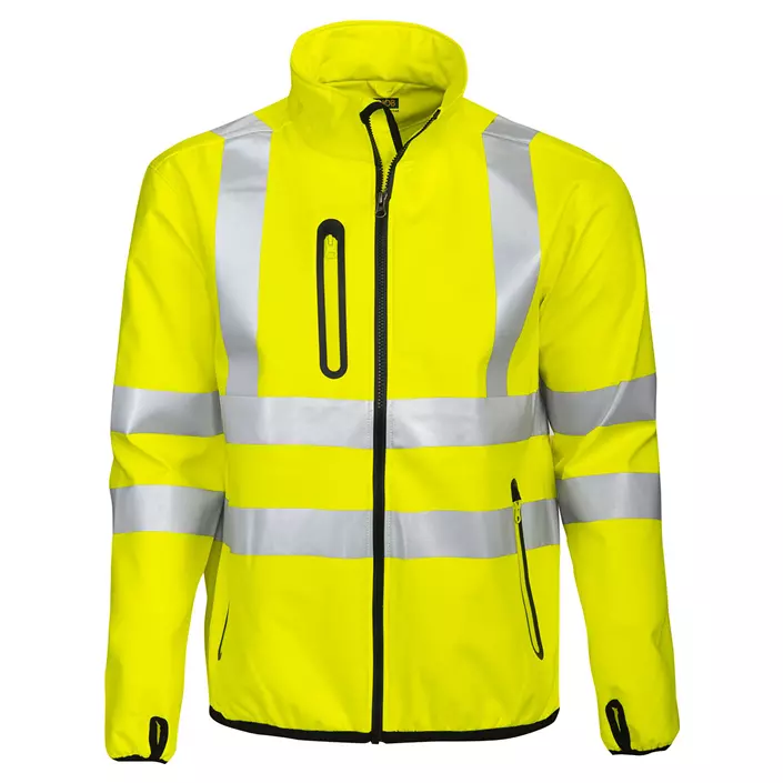 ProJob softshell jacket 6412, Hi-Vis Yellow, large image number 0