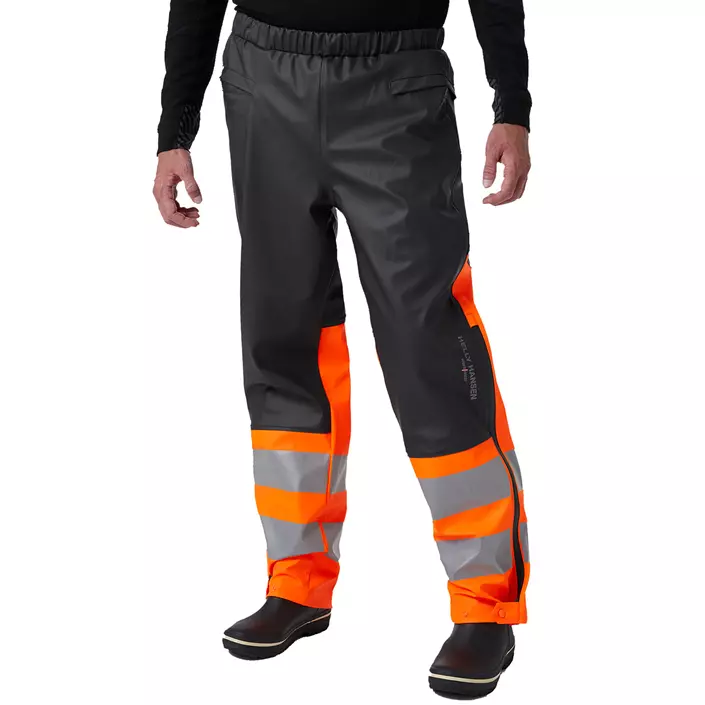 Helly Hansen Alna 2.0 rain trousers, Ebony/Hi-Vis Orange, large image number 1