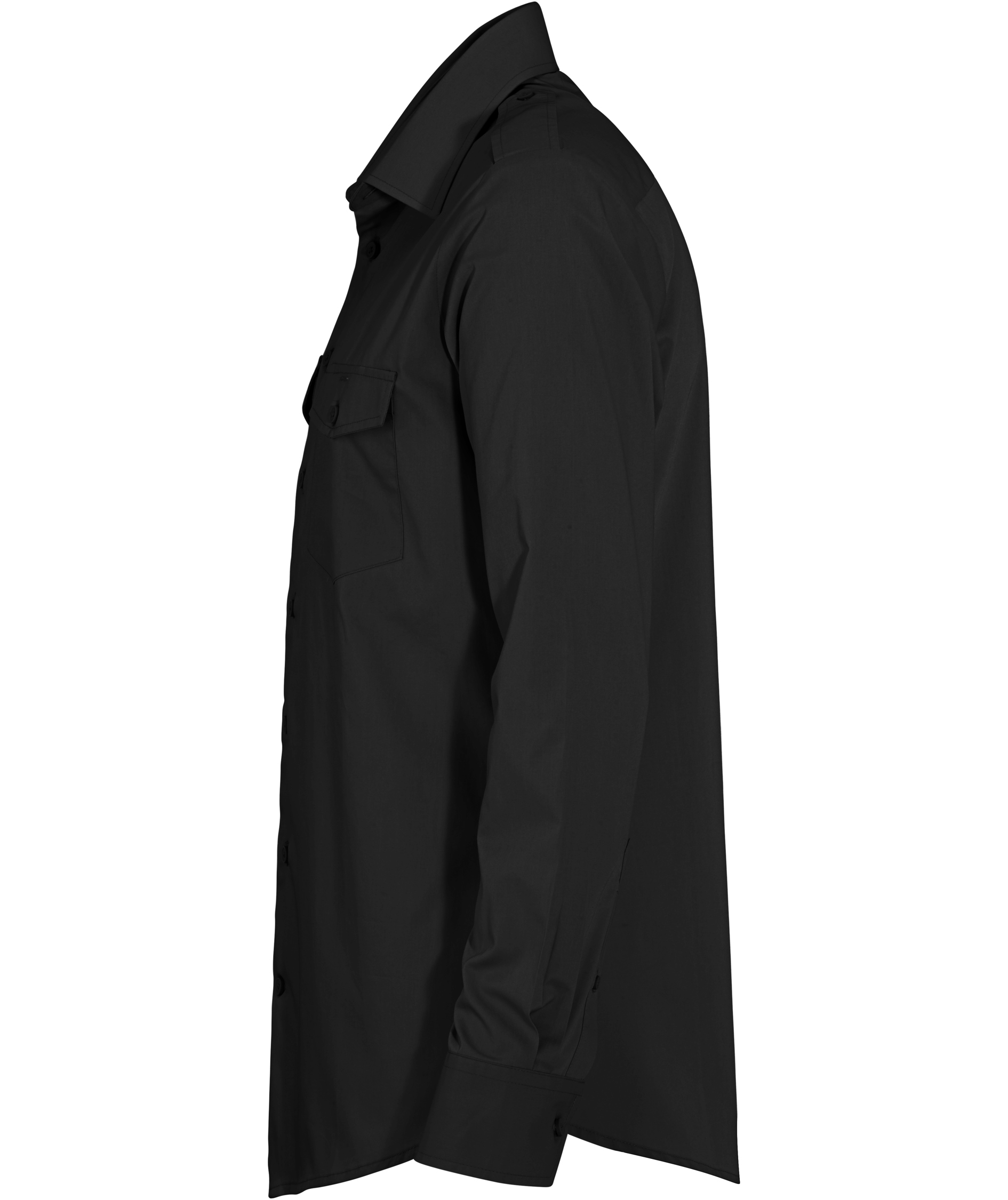 Derby of Sweden Maverick Slim fit pilotskjorte, Black, large image number 3