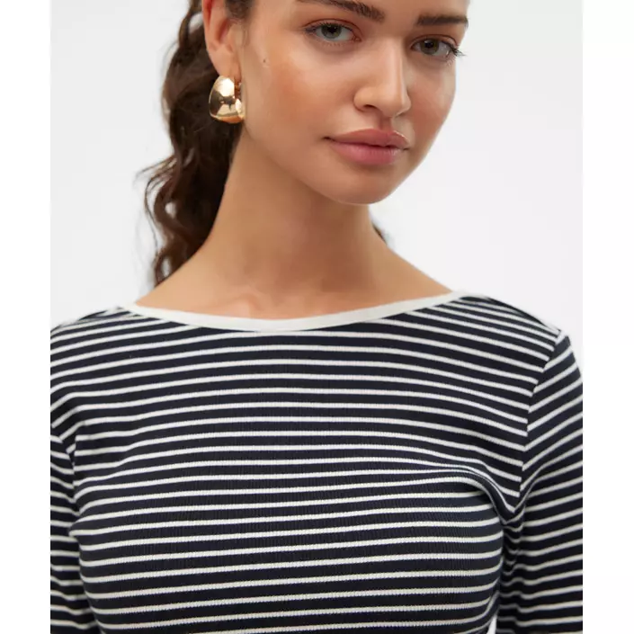 Vero Moda VMCHLOE 2-way damebluse, Black/Snow White, large image number 3