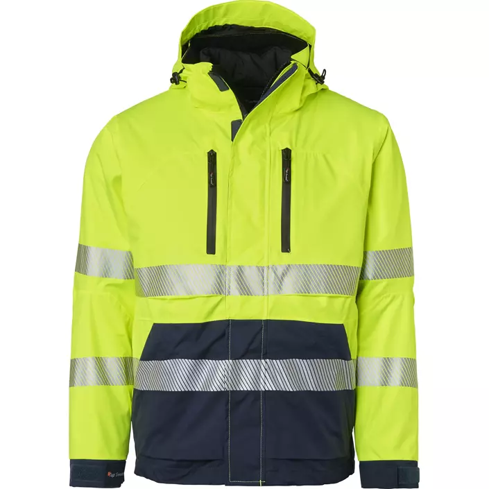 Top Swede 3-in-1 winter jacket 127, Hi-Vis Yellow/Navy, large image number 0