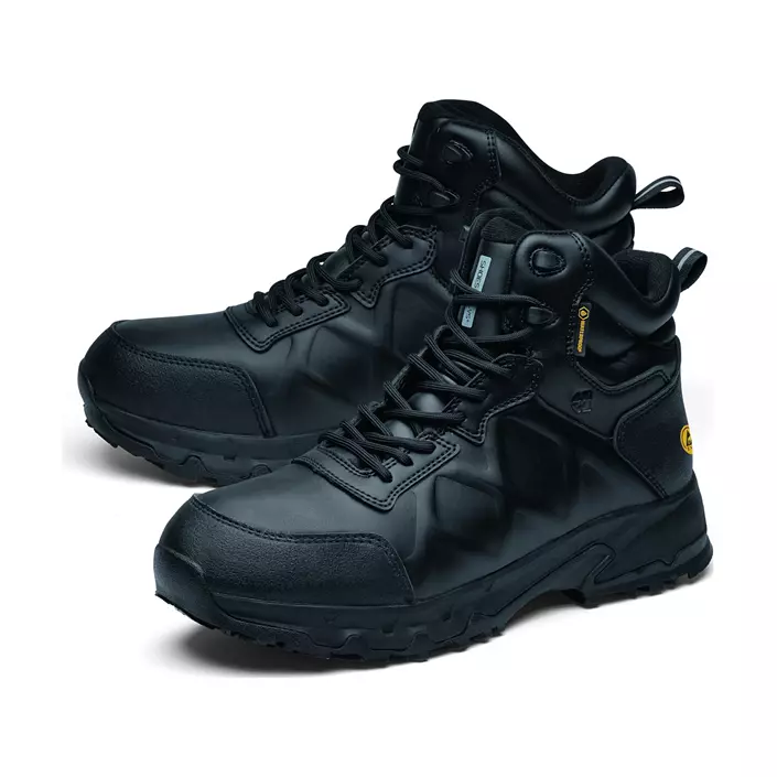 Shoes For Crews Callan Mid sikkerhedsstøvletter O6, Black, large image number 7