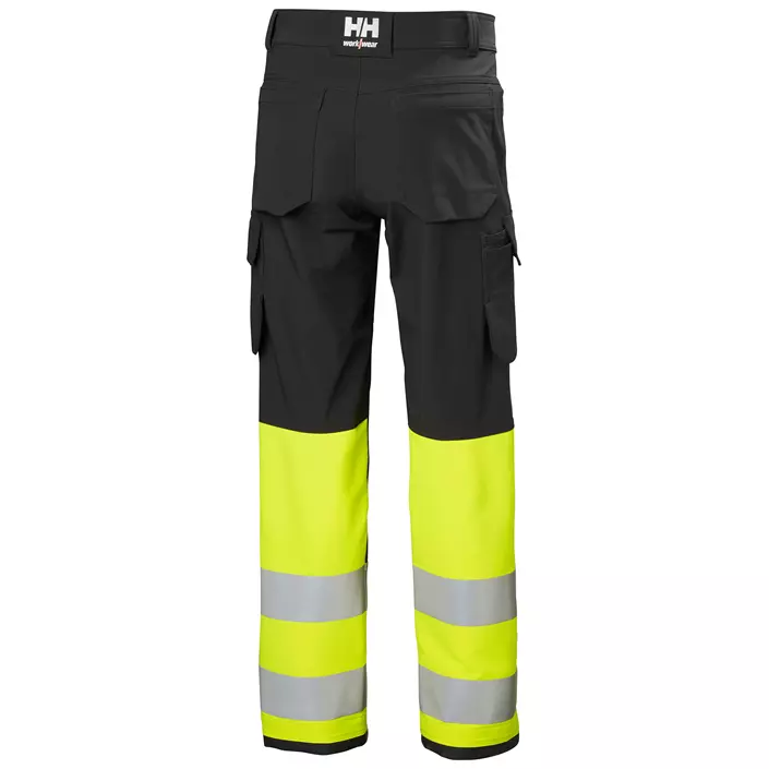 Helly Hansen Alna 4X cargo servicebukser full stretch, Hi-vis Gul/Ebony, large image number 2