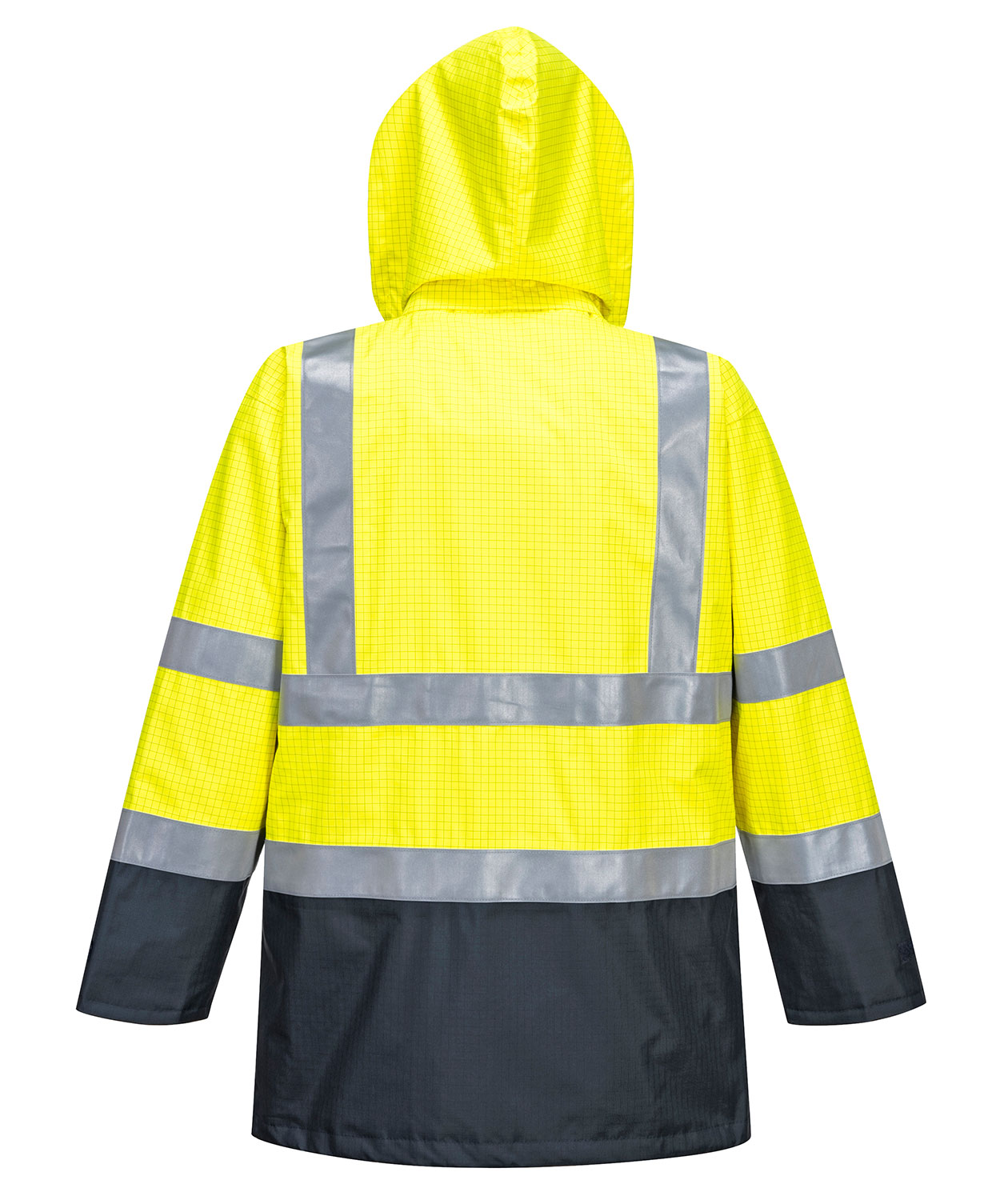Portwest BizFlame rain jacket, Hi-Vis yellow/marine, large image number 2