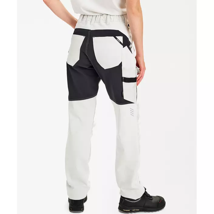 Engel Entire arbetsbyxa full stretch dam, Bone White/Anthracite Grey, large image number 4