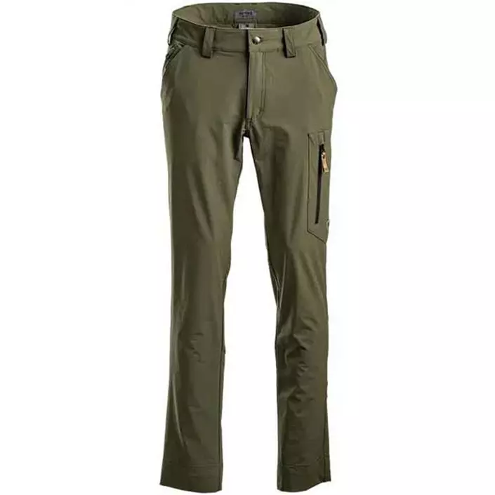 Kramp Active service trousers full stretch, Olive Green, large image number 0