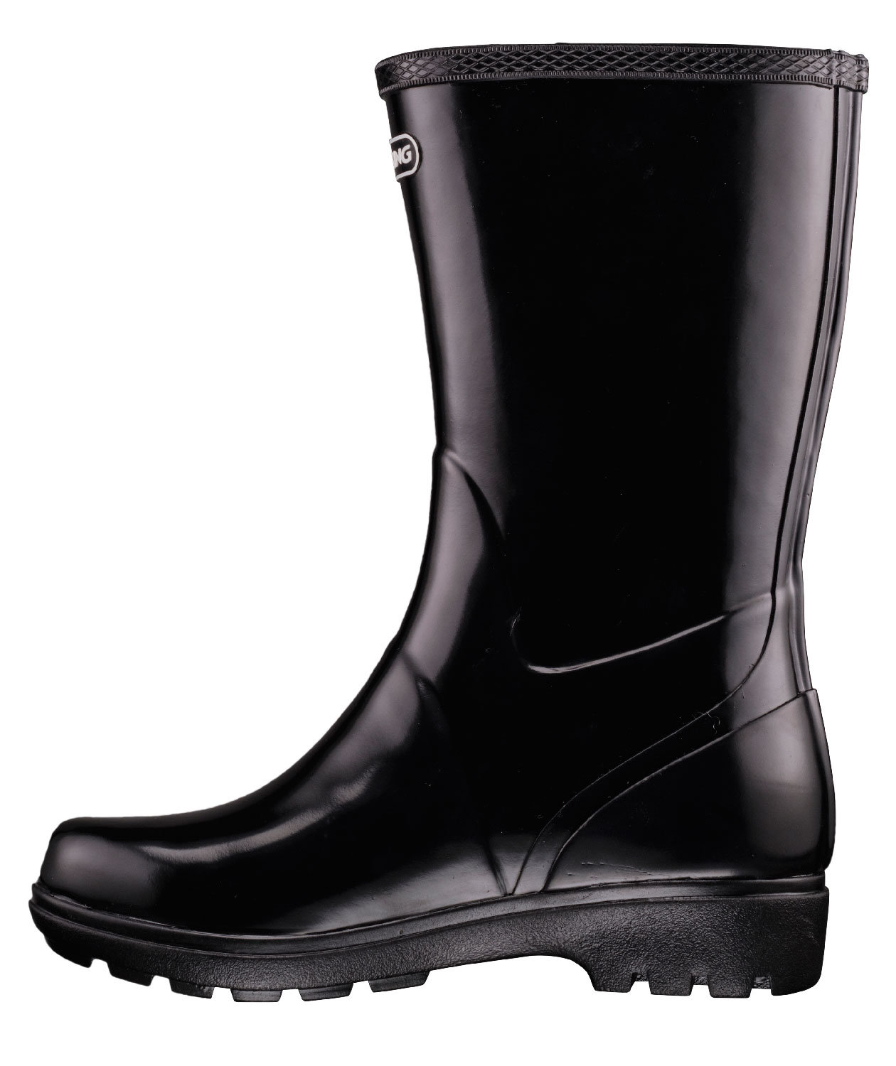 Black glossy rain boots hotsell