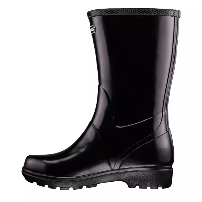 Viking Mira JR Glossy rubber boots, Black, large image number 3