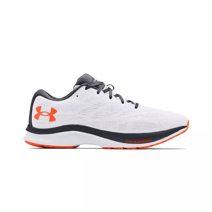 Under Armour Charged Bandit running shoes, White/Orange, large image number 0