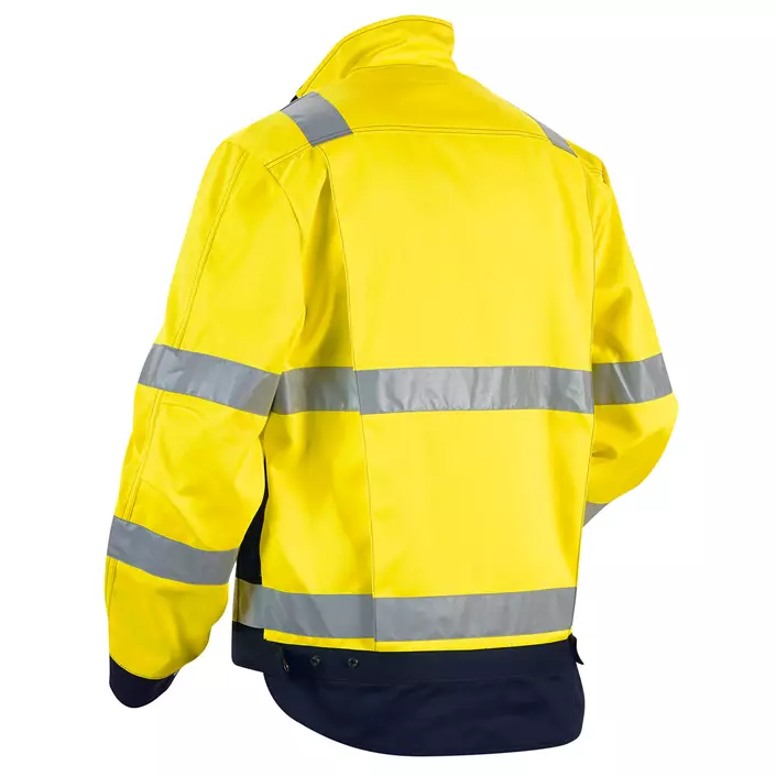 Blåkläder work jacket, Hi-vis Yellow/Marine, large image number 2