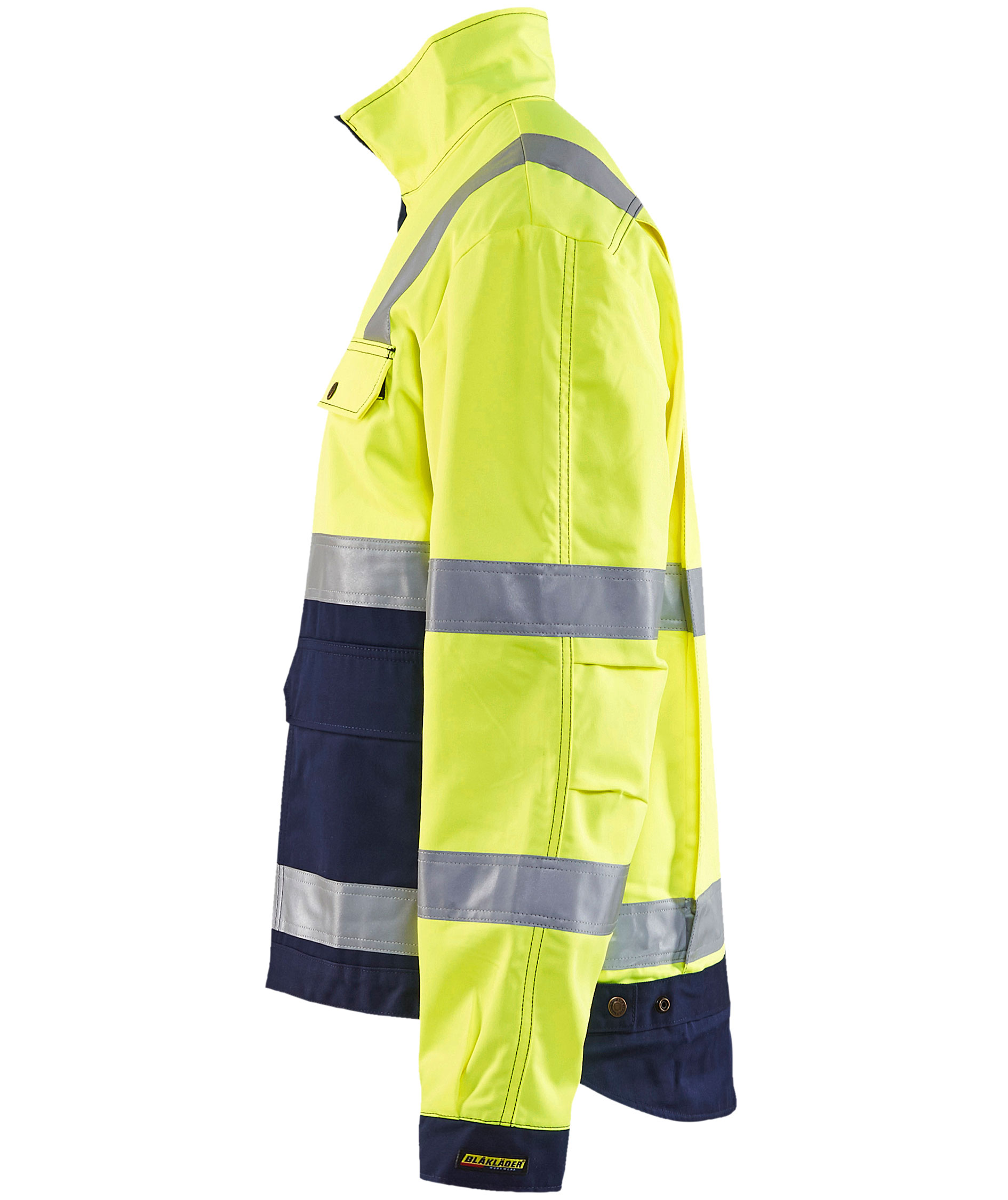 Bl&aring;kl&auml;der arbeidsjakke, Hi-vis gul/marinebl&aring;, large image number 3