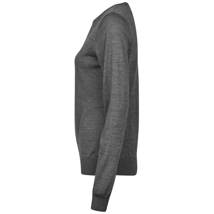 Tee Jays stickad tröja med merinoull dam, Grå melange, large image number 4