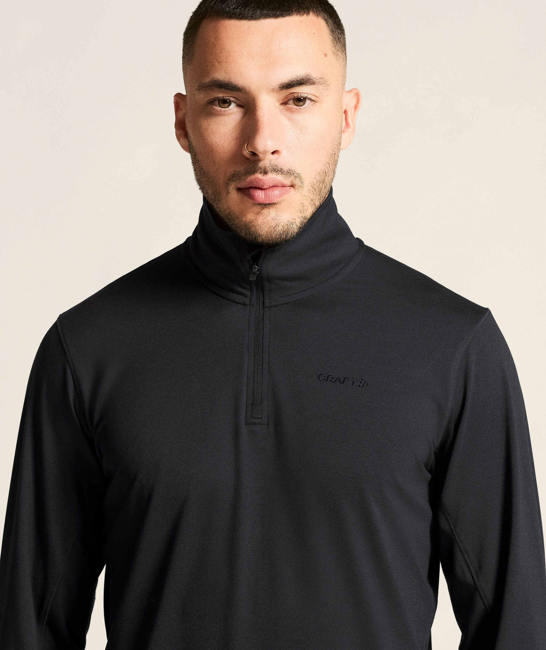Craft Flow half zip baselayer sweater, Black/Melange, large image number 3