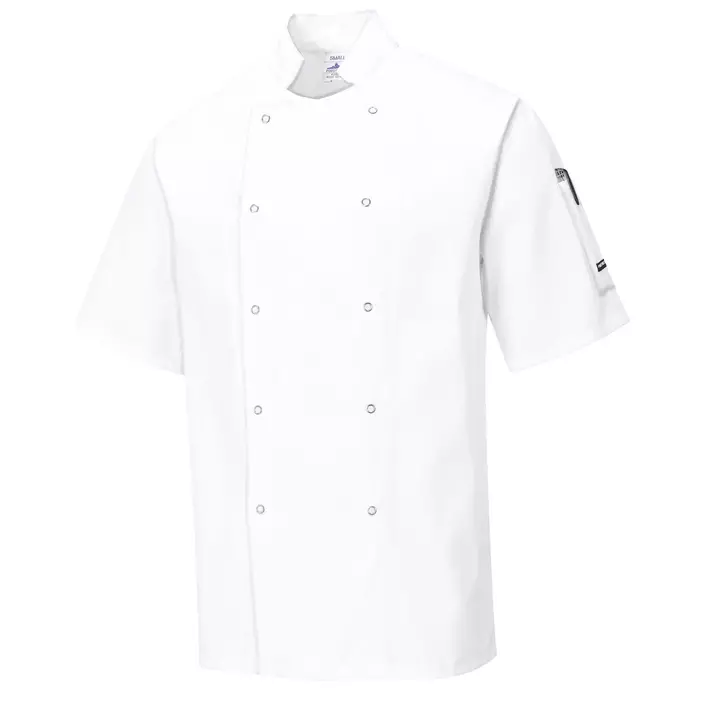 Portwest C733 short-sleeved chefs jacket, White, large image number 0