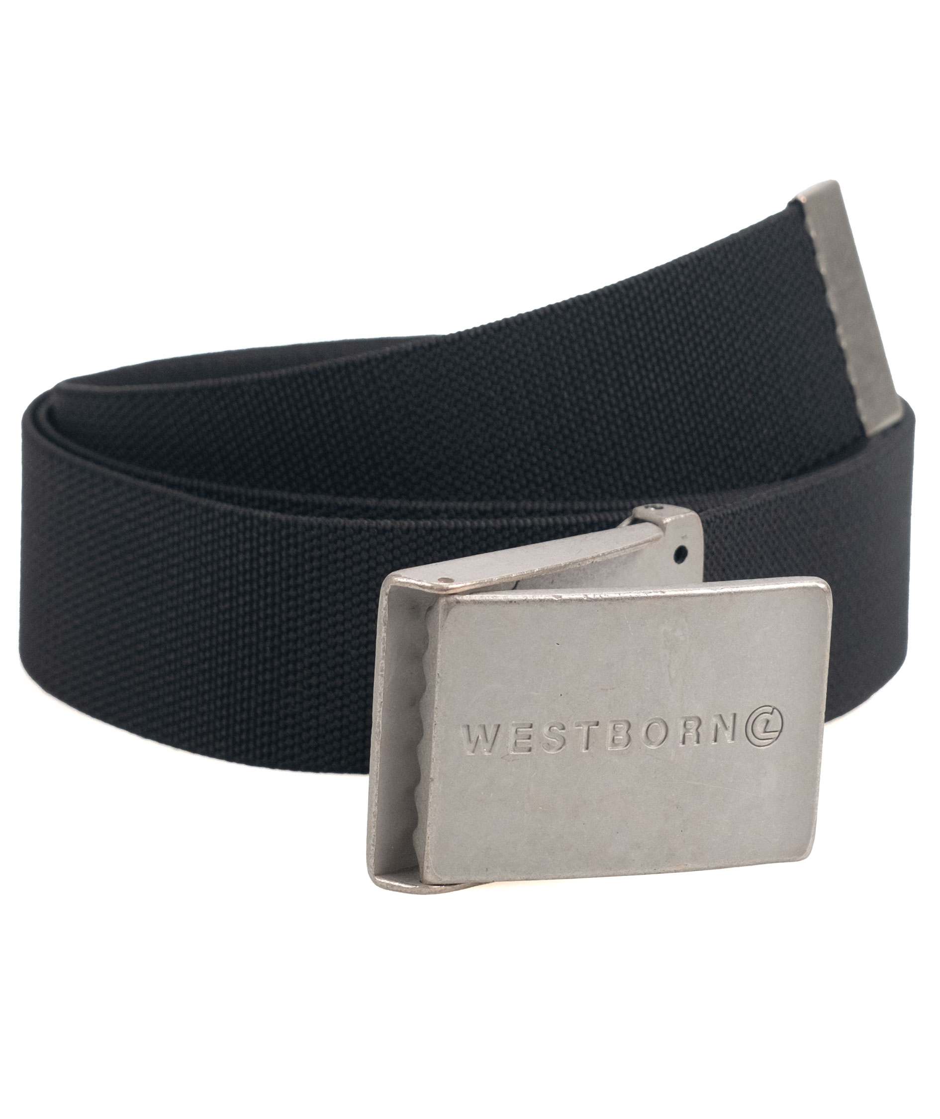 Westborn elastisk b&auml;lte, Black