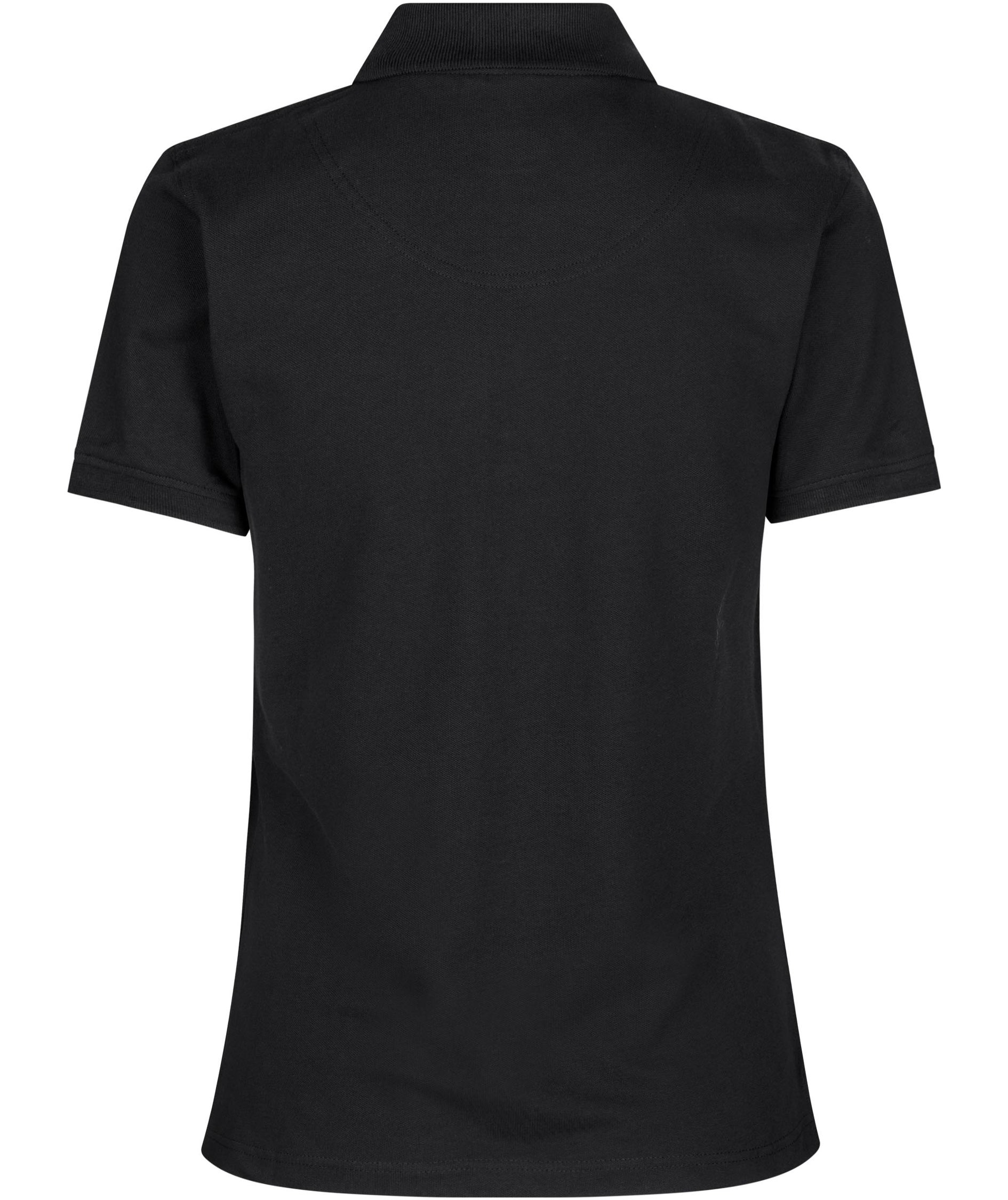 ID Damen Poloshirt mit Stretch, Schwarz