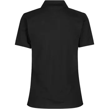 ID women's Pique Polo T-shirt with stretch, Black