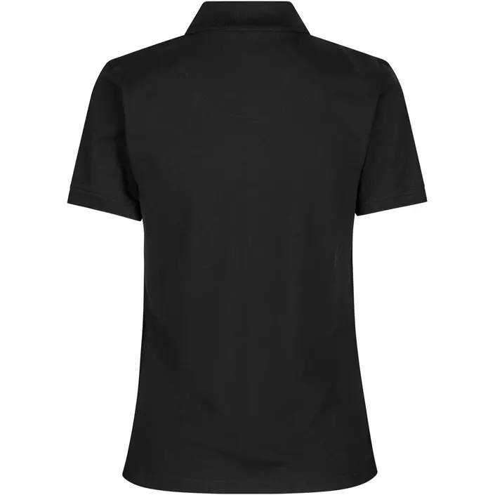 ID women's Pique Polo T-shirt with stretch, Black, large image number 1