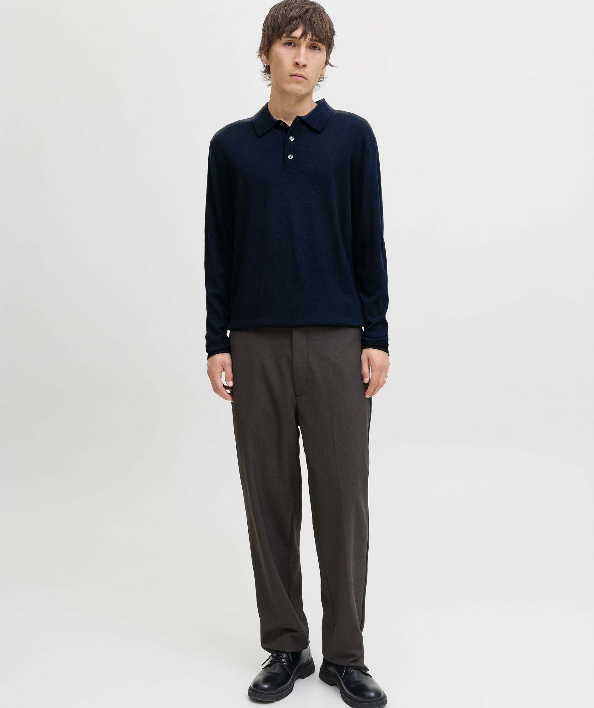 Jack & Jones Premium JPRBLAMERINO knitted polo with merino wool, Night Sky, large image number 6