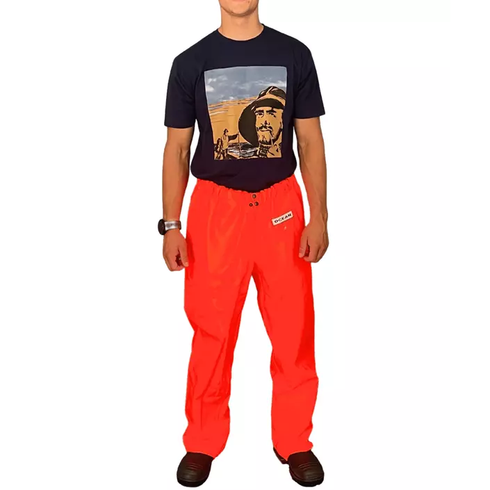 Ocean Offshore Heavy FR rain trousers, Orange, large image number 0