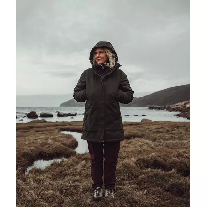 Pinewood dame vinter parkajakke, Dark Green, large image number 1