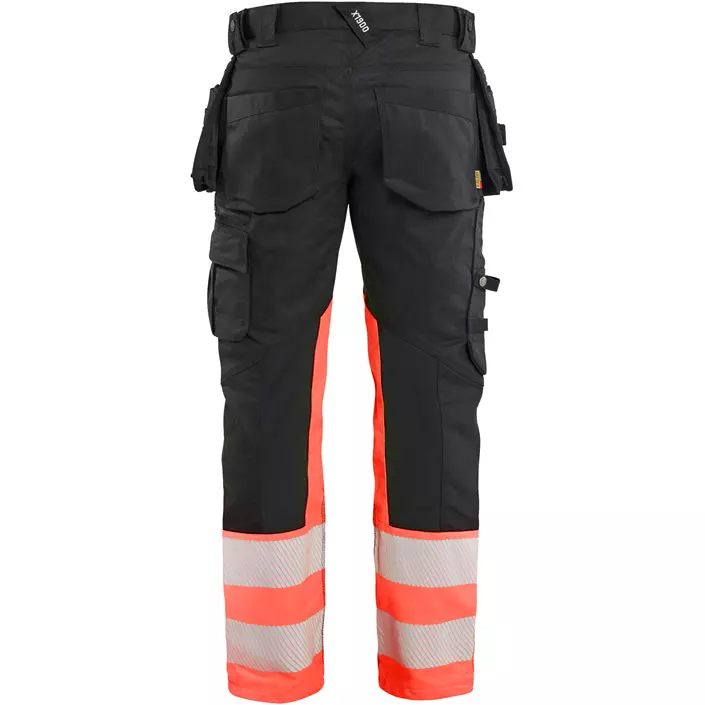 Blåkläder håndværkerbukser, Sort/Hi-Vis Rød, large image number 1