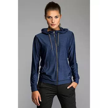 Pitch Stone Cooldry women's hoodie with zipper, Navy melange