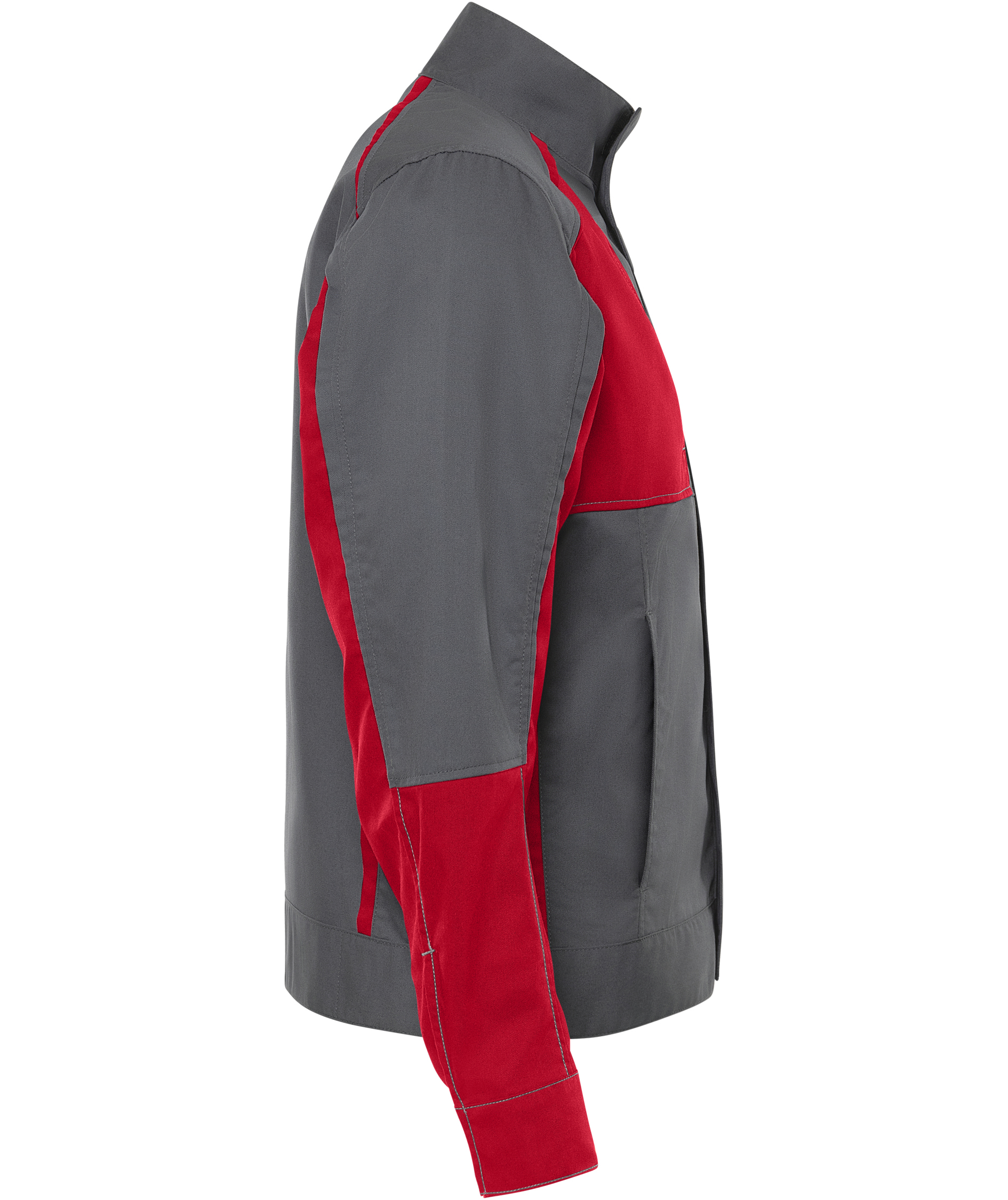 Fristads Green arbetsjacka 4930 GWM, Gr&aring;/R&ouml;d, large image number 4