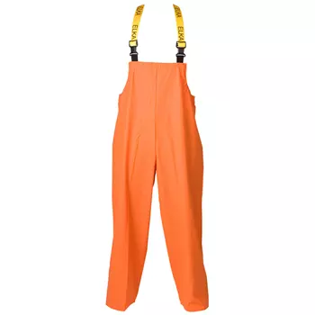 Elka Pro PU rain bib and brace trousers, Orange