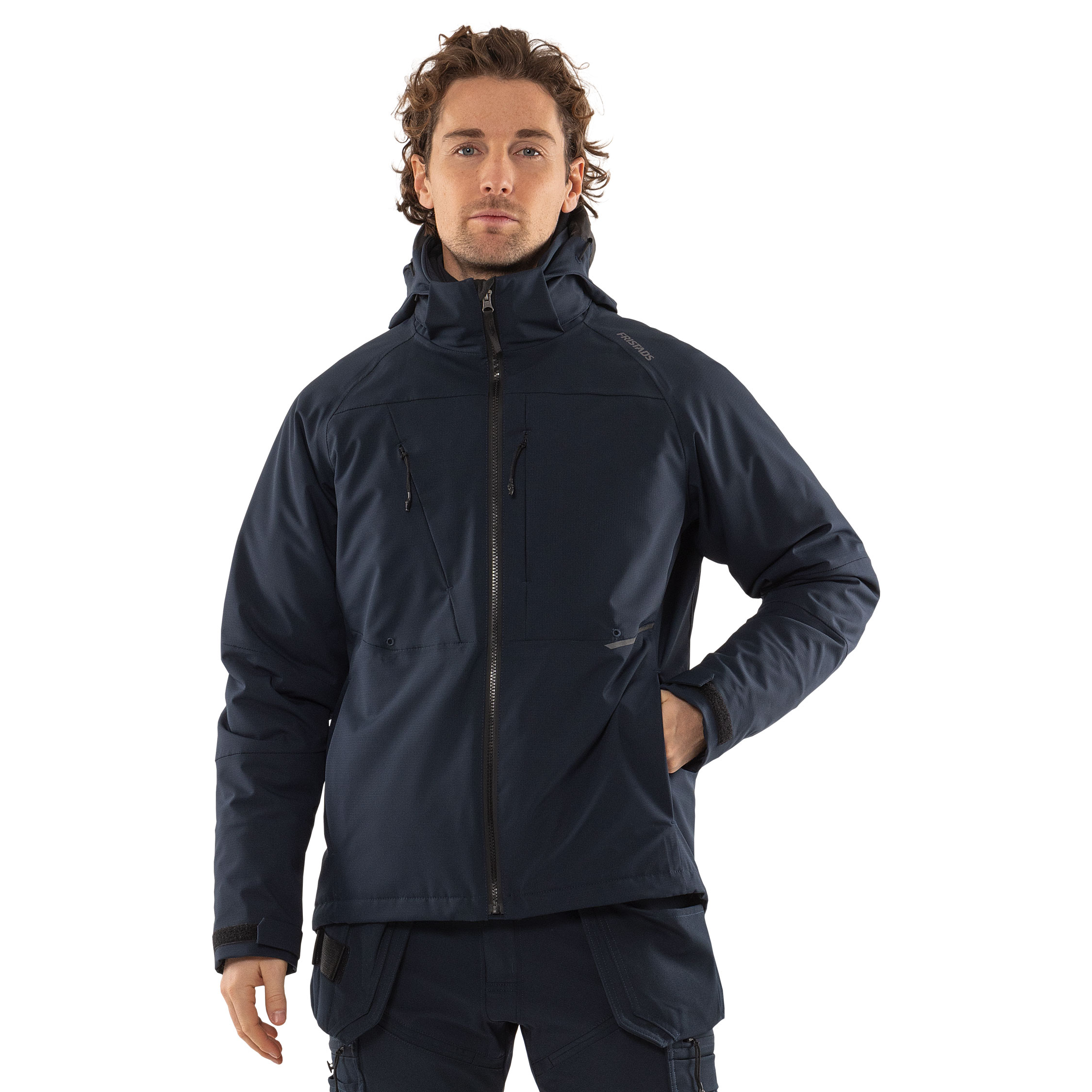 Fristads winter jacket 4883 GLS full stretch, Dark Marine Blue, large image number 2