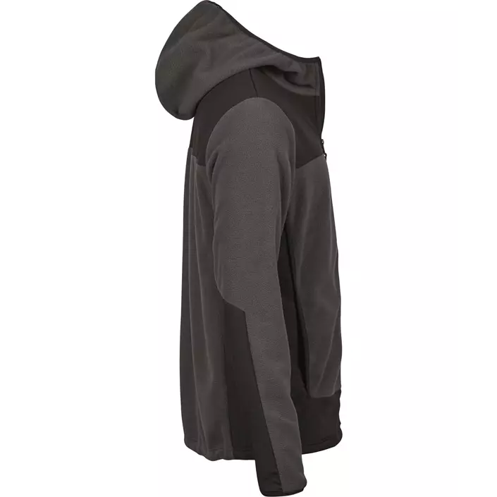Tee Jays Mountain Hooded fleece jacket, Asphlt/black, large image number 4