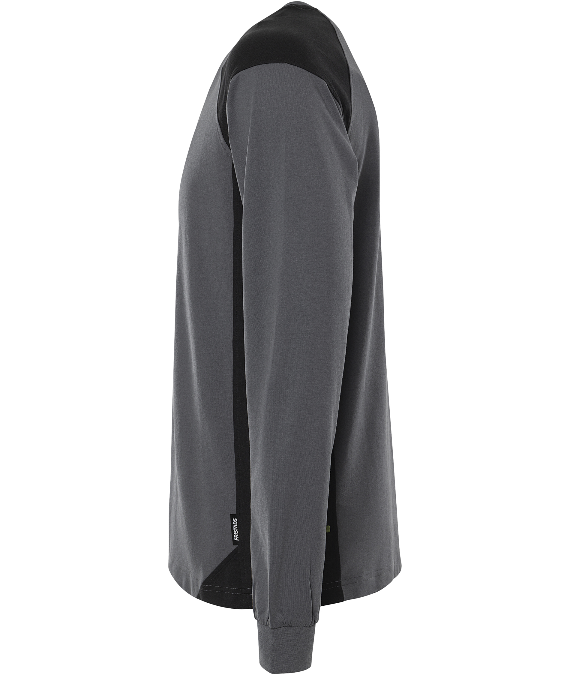 Fristads Heavy l&aring;ng&auml;rmad T-shirt 7071 GTM, Gr&aring;/Svart, large image number 3