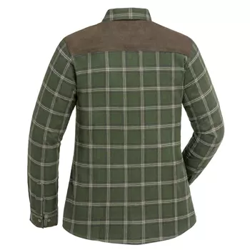 Pinewood Prestwick Exclusive women's flannel shirt, Moss green/Dark brown