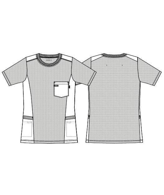 Kentaur dame pique T-shirt, Bl&aring; Melange, large image number 2