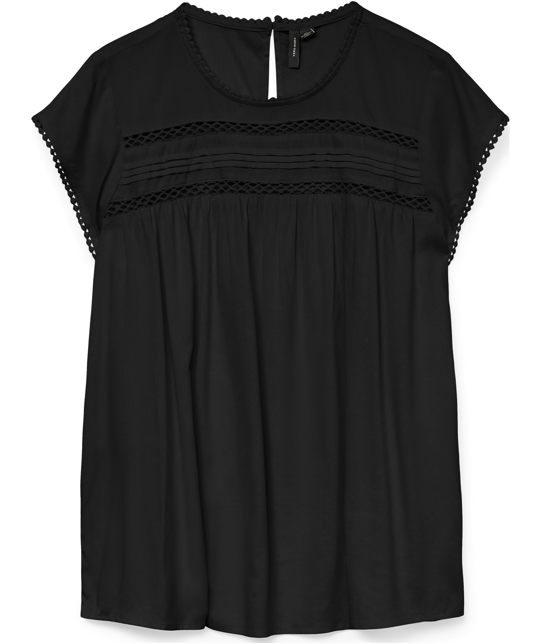 Vero Moda VMDEBBIE PLEAT women's blouse, Black, Black, swatch