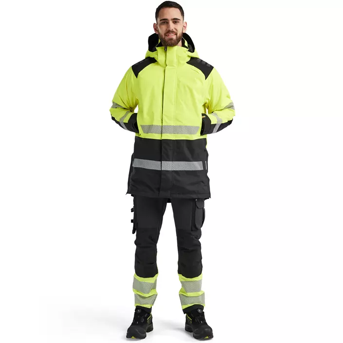 Blåkläder vinter parkajakke, Hi-vis Gul/Sort, large image number 1