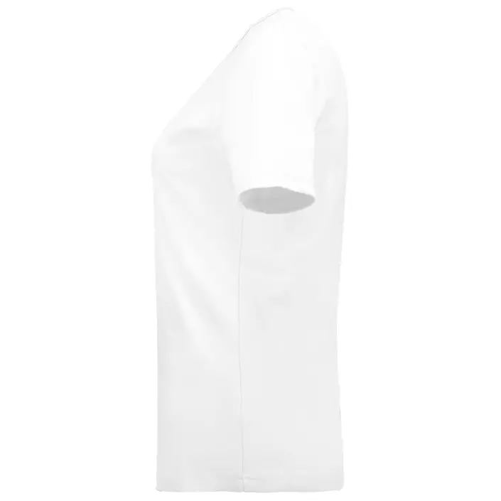 ID Interlock T-skjorte dame med v-hals, Hvit, large image number 3