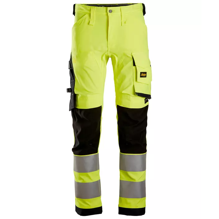 Snickers AllroundWork work trousers 6343, Hi-vis Yellow/Black, large image number 0