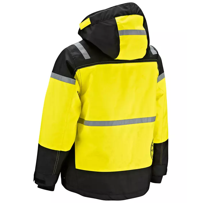 Blåkläder winterjacket for kids, Black/Yellow, large image number 1