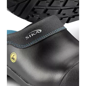 Sika Flex Light safety clogs without heel cover SB, Black