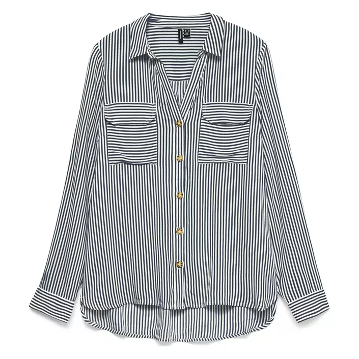 Vero Moda VMBUMPY skjorta dam, Snow White/India Ink, large image number 0