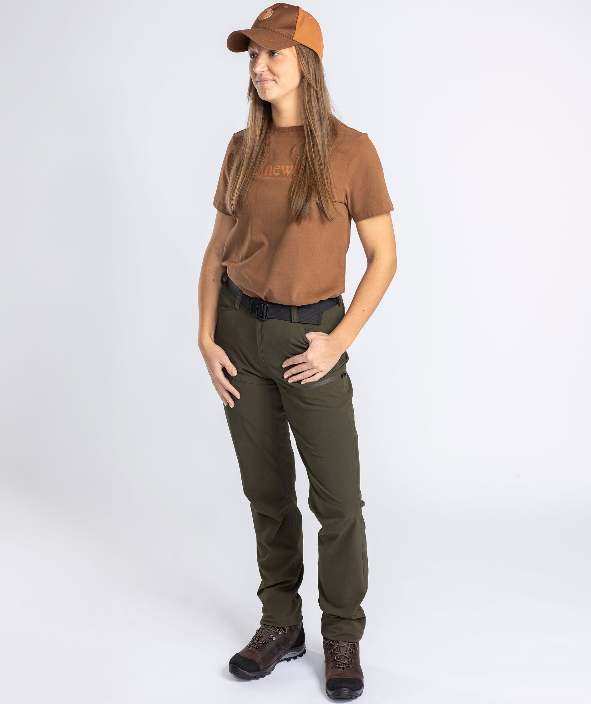 Pinewood Outdoor Life dame T-shirt, Nougat, large image number 3