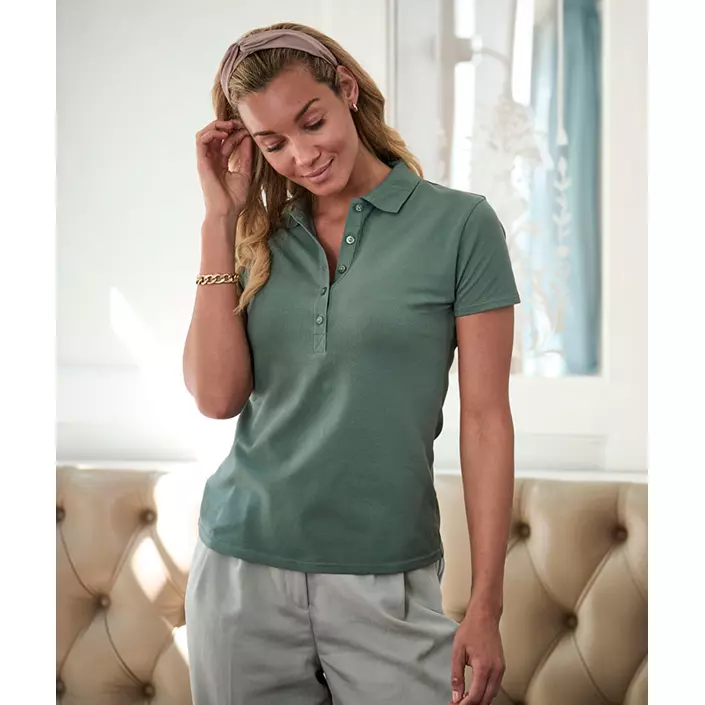 Tee Jays Luxury Stretch Damen Poloshirt, Leaf Green, large image number 1