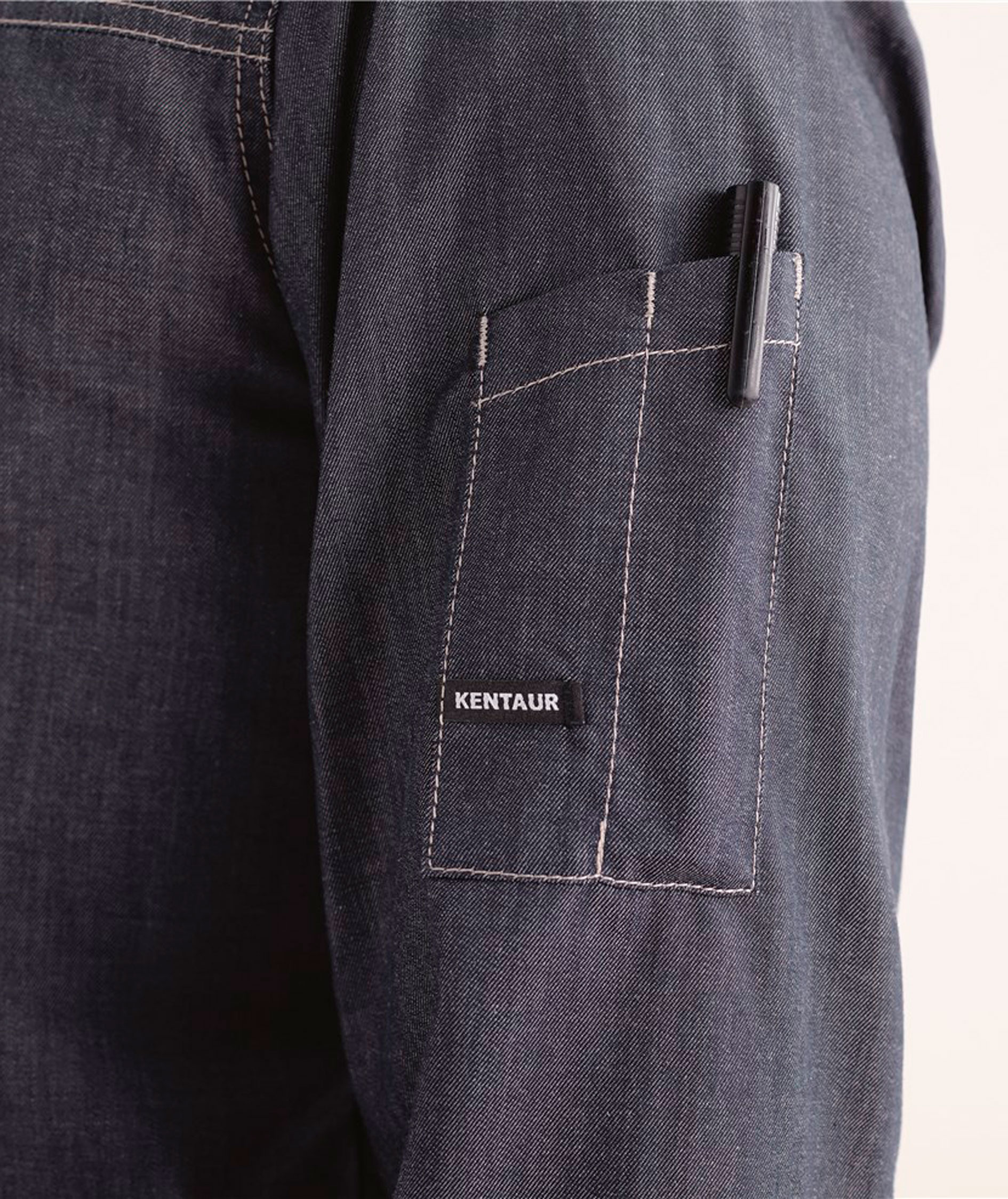 Kentaur modern fit chefs shirt/server shirt, Dark Ocean, Dark Ocean, large image number 3