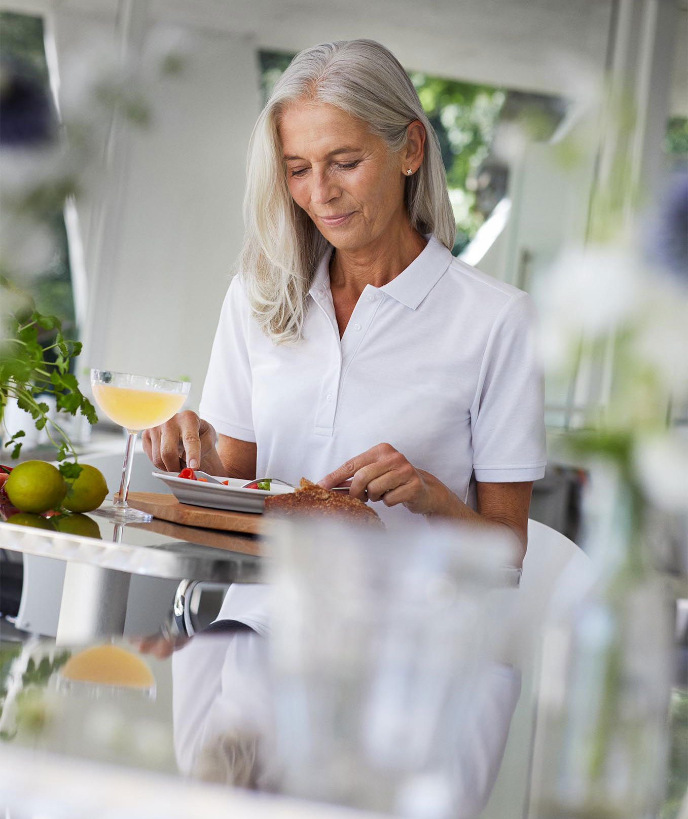 ID PRO Wear CARE women's polo shirt, White, large image number 1