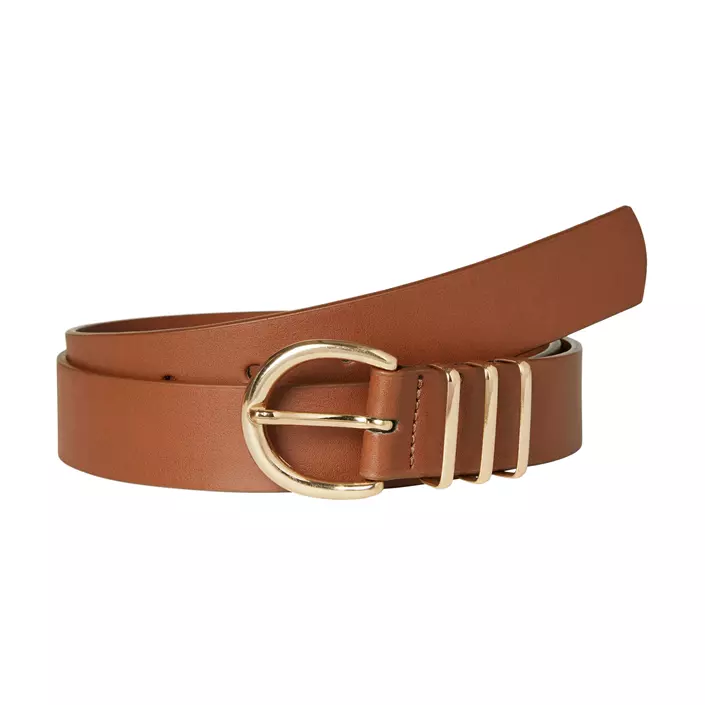 Vero Moda VMELISA coated bælte, Cognac/Gold, large image number 0
