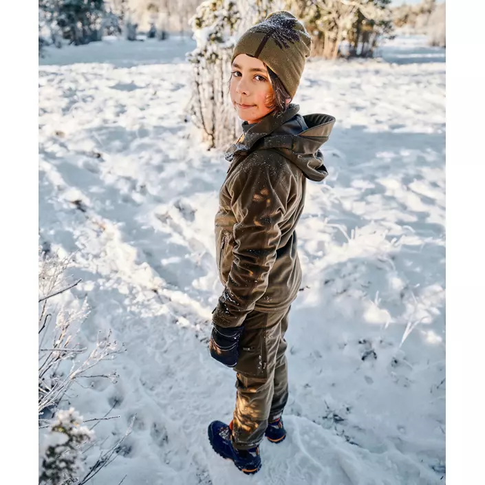 Pinewood Furudal Active jakke til børn, Mossgreen/ Dark Mossgreen, large image number 3